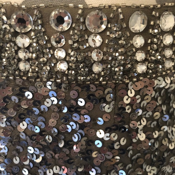 Shail K. Silver Sequin Two Piece Cocktail Dress - Picture 3 of 3